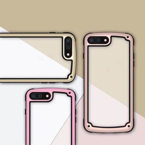 Wytrzymały pokrowiec etui z żelową ramką do iPhone 8 Plus / 7 Plus złoty