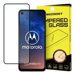 Szkło hartowane na cały ekran z ramką do Motorola One Action / Motorola One Vision czarny