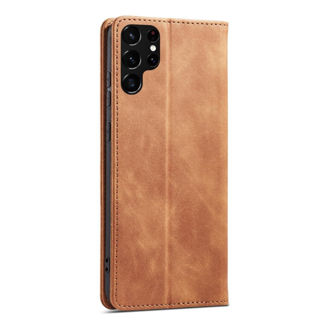 Etui Fancy Braders Case do Samsung Galaxy S22 Ultra brązowy