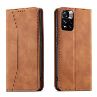 Etui Fancy Braders Case do Xiaomi Redmi Note 11 brązowy