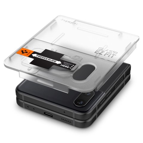 SZKŁO HARTOWANE SPIGEN GLASS FC "EZ FIT" + HINGE FILM 2-PACK GALAXY Z FLIP 4 BLACK