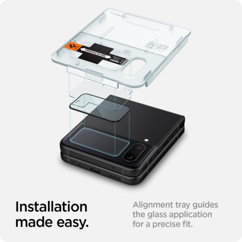 SZKŁO HARTOWANE SPIGEN GLASS FC "EZ FIT" + HINGE FILM 2-PACK GALAXY Z FLIP 4 BLACK