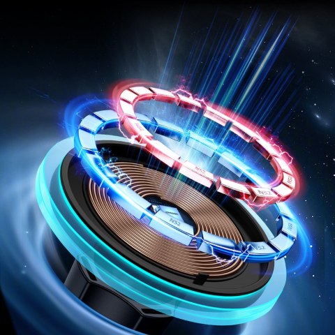 Joyroom samochodowy uchwyt magnetyczny bezprzewodowa indukcyjna ładowarka Qi 15W (kompatybilna z MagSafe do iPhone) na kratkę na