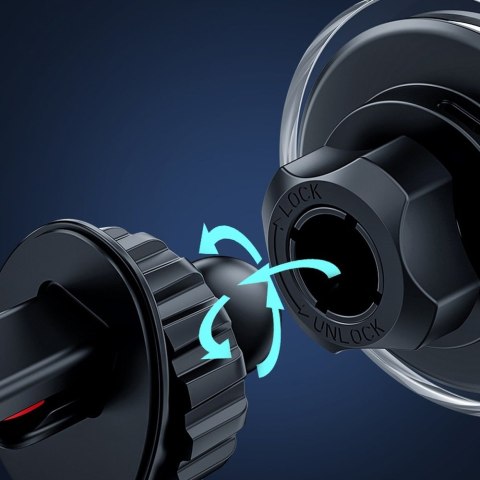 Joyroom samochodowy uchwyt magnetyczny bezprzewodowa indukcyjna ładowarka Qi 15W (kompatybilna z MagSafe do iPhone) na kratkę na