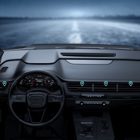 Joyroom samochodowy uchwyt magnetyczny bezprzewodowa indukcyjna ładowarka Qi 15W (kompatybilna z MagSafe do iPhone) na kratkę na