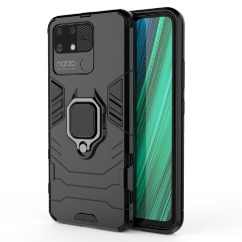 Ring Armor pancerne hybrydowe etui pokrowiec + magnetyczny uchwyt Realme Narzo 50A czarny