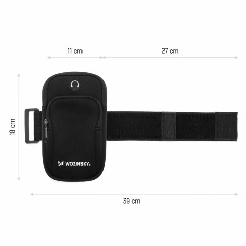 Wozinsky opaska na telefon do biegania armband czarna (WABBK1)