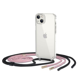 Etui Flexair Chain do iPhone 14 Plus Black & Pink