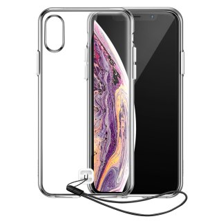 Usztywnione etui z żelową ramką Baseus do iPhone XS / X przezroczysty