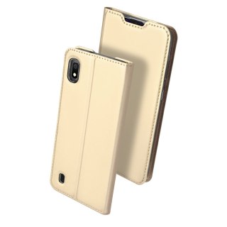 Etui z klapką DUX DUCIS Skin Pro do Samsung Galaxy A10 złoty