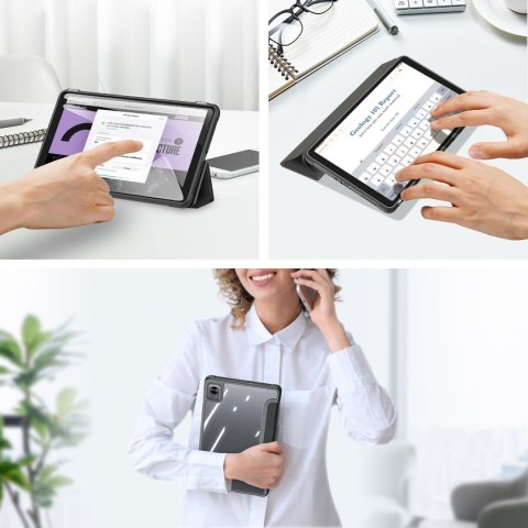 Dux Ducis Toby pancerne etui z klapką Smart Case do Realme Pad Mini z uchwytem na rysik czarny