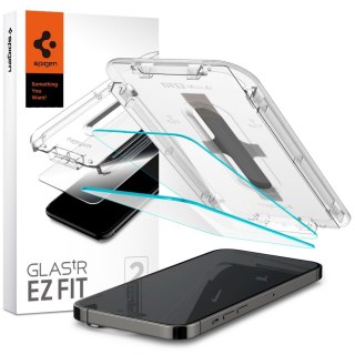 SZKŁO HARTOWANE SPIGEN GLAS.TR "EZ FIT" 2-PACK IPHONE 14 PRO CLEAR