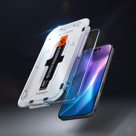 SZKŁO HARTOWANE SPIGEN GLAS.TR "EZ FIT" 2-PACK IPHONE 14 PRO CLEAR