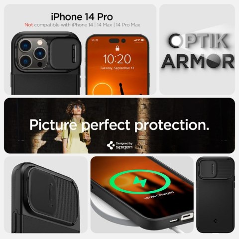 SPIGEN OPTIK ARMOR MAG MAGSAFE IPHONE 14 PRO BLACK