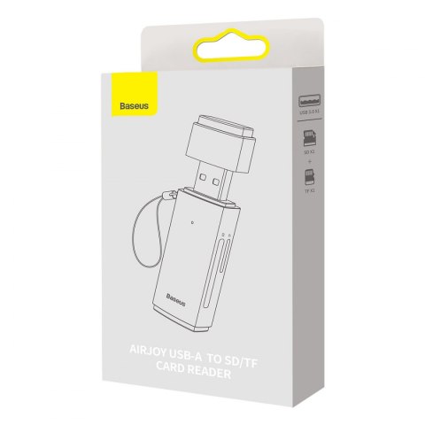 Baseus Lite Series adapter czytnik kart SD/TF USB szary (WKQX060013)