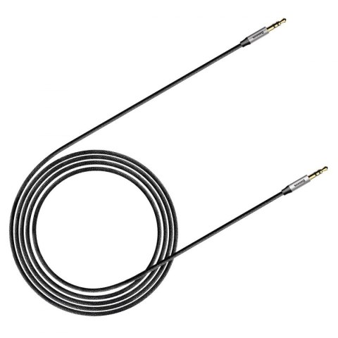 Baseus Yiven M30 kabel audio stereo AUX 3,5 mm męski mini jack 1,5m srebrno-czarny (CAM30-CS1)