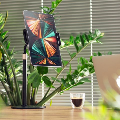 Wozinsky stojak na tablet i telefon na biurko czarny (WTHBK4)
