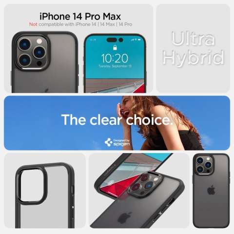 SPIGEN ULTRA HYBRID IPHONE 14 PRO MAX FROST BLACK