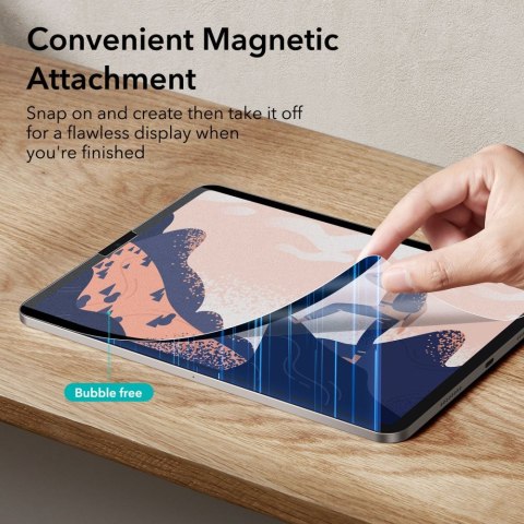 Folia Ochronna ESR Paper Feel Magnetic do iPad Pro 12.9 2020 / 2021 / 2022 Matte Clear