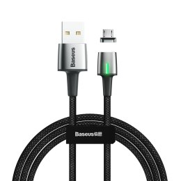 Magnetyczny kabel USB / micro USB 1m 2.4A Baseus Zinc czarny