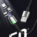 Magnetyczny kabel USB / micro USB 1m 2.4A Baseus Zinc czarny