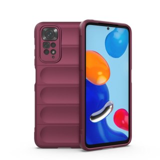 Etui Magic Shield Case Braders do Xiaomi Redmi Note 11 burgundowy