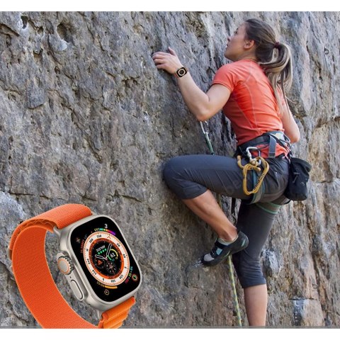 Pasek Nylon Pro do Apple Watch 4 / 5 / 6 / 7 / 8 / SE / Ultra (42 / 44 / 45 / 49 mm) Orange