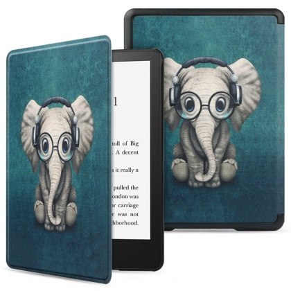 Etui z Klapka Smartcase do Kindle 11 / 12 2022 Happy Elephant