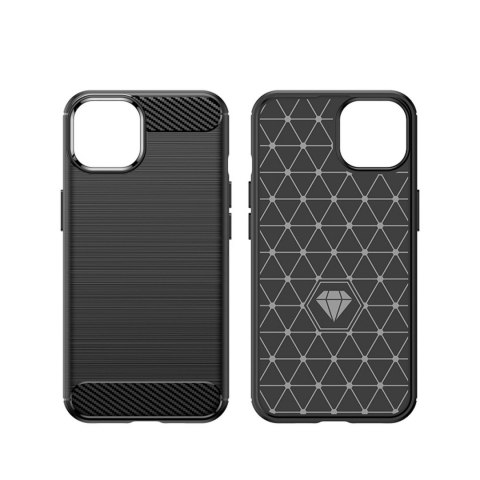 Carbon Case etui iPhone 14 Plus elastyczny żelowy pokrowiec na tył plecki niebieski