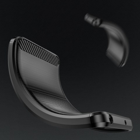 Carbon Case etui iPhone 14 Pro elastyczny żelowy pokrowiec na tył plecki czarny
