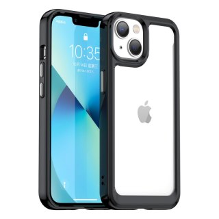 Etui Outer Braders sztywny pokrowiec z żelową ramką do iPhone 14 Plus czarny