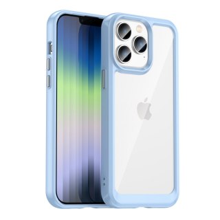 Etui Outer Braders z żelową ramką do iPhone 14 Pro Max niebieski