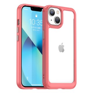 Etui Outer Braders z żelową ramką do iPhone 14 czerwony