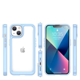 Etui Outer Braders z żelową ramką do iPhone 14 niebieski