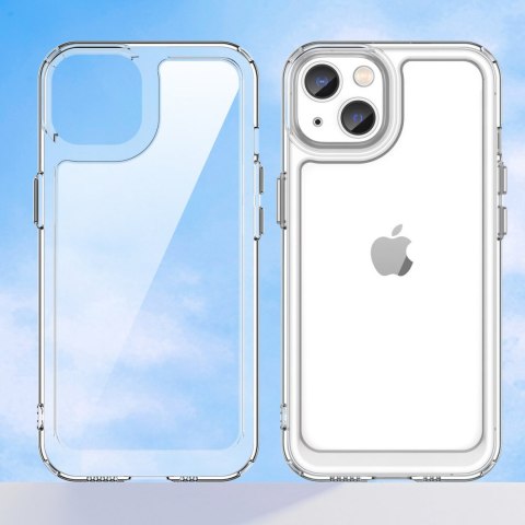 Etui Outer Braders z żelową ramką do iPhone 14 przezroczysty