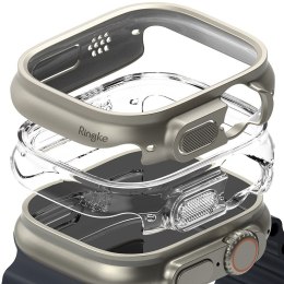 Etui Ringke Slim 2-pack do Apple Watch Ultra (49 mm) Clear & Titanium Grey