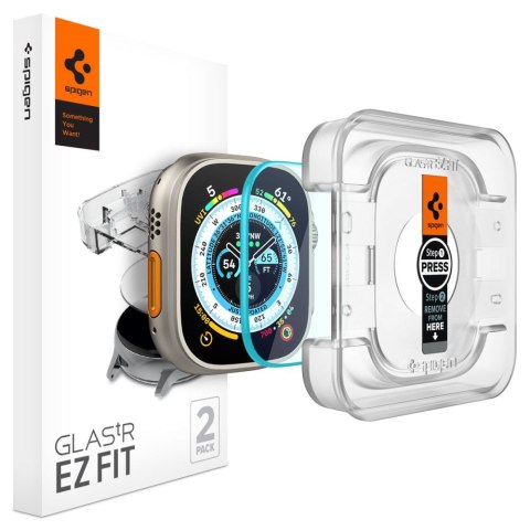 SZKŁO HARTOWANE SPIGEN GLAS.TR "EZ FIT" 2-PACK APPLE WATCH ULTRA (49 MM) CLEAR