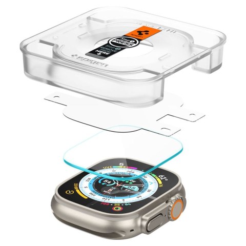 SZKŁO HARTOWANE SPIGEN GLAS.TR "EZ FIT" 2-PACK APPLE WATCH ULTRA (49 MM) CLEAR