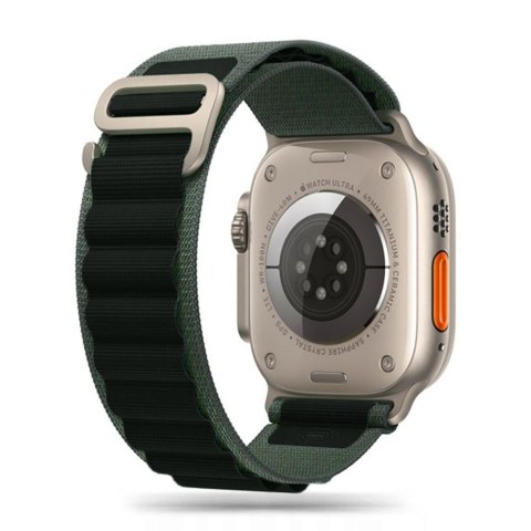 Pasek Nylon Pro do Apple Watch 4 / 5 / 6 / 7 / 8 / SE / Ultra (42 / 44 / 45 / 49 mm) Black / Military Green