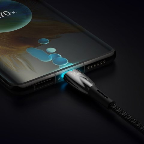Baseus Glimmer Series kabel z szybkim ładowaniem USB-C 480Mb/s PD 100W 1m czarny