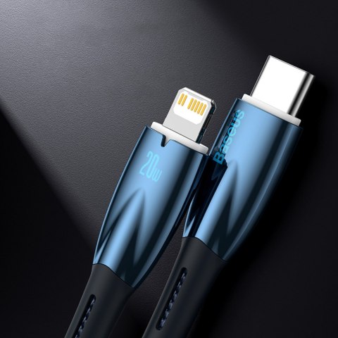 Baseus Glimmer Series kabel z szybkim ładowaniem USB-C 480Mb/s PD 100W 1m czarny