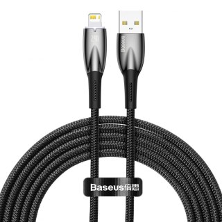 Baseus Glimmer Series kabel z szybkim ładowaniem USB-C - Lightning 480Mb/s 2.4A 2m czarny