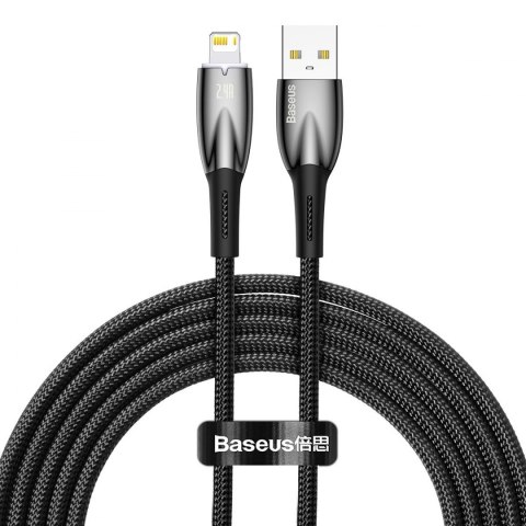 Baseus Glimmer Series kabel z szybkim ładowaniem USB-C - Lightning 480Mb/s 2.4A 2m czarny