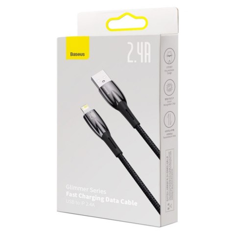 Baseus Glimmer Series kabel z szybkim ładowaniem USB-C - Lightning 480Mb/s 2.4A 2m czarny