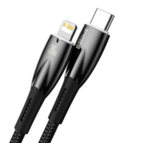 Baseus Glimmer Series kabel z szybkim ładowaniem USB-C - Lightning 480Mb/s PD 20W 2m czarny