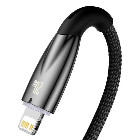Baseus Glimmer Series kabel z szybkim ładowaniem USB-C - Lightning 480Mb/s PD 20W 2m czarny
