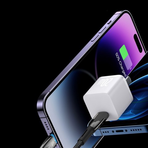 Baseus Glimmer Series kabel z szybkim ładowaniem USB-C - Lightning 480Mb/s PD 20W 2m czarny