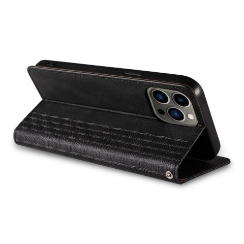 Magnet Strap Case etui iPhone 14 pokrowiec z klapką portfel mini smycz podstawka czarne