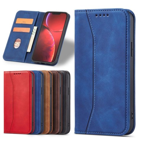 Magnet Fancy Case etui iPhone 14 Plus pokrowiec z klapką portfel podstawka niebieskie
