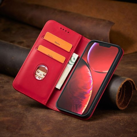 Magnet Fancy Case etui iPhone 14 Pro pokrowiec z klapką portfel podstawka czerwone